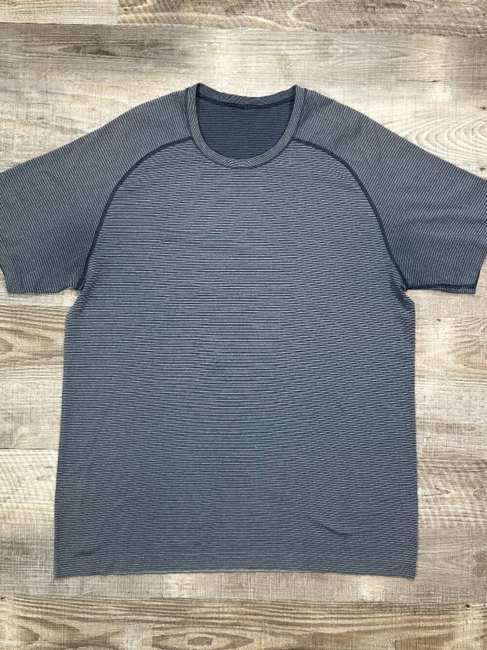 Lululemon Metal Vent Striped T-Shirt Gray XL Time to Get Dirty Get Outside